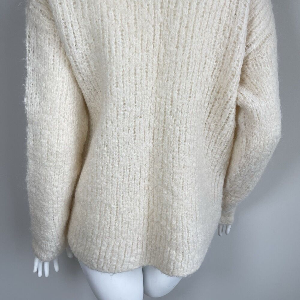 Rag & Bone Womens L‎ Alpaca Bouclé Chunky Sweater Freda Cozy Luxury Preppy - Picture 8 of 13